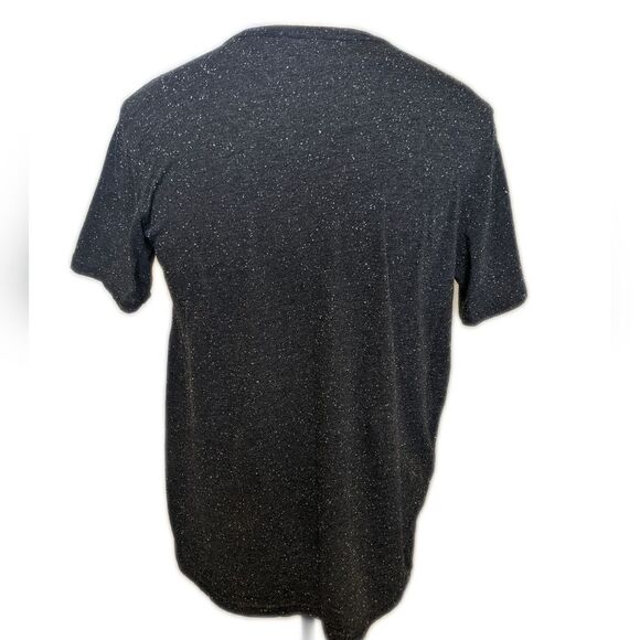 Marvel black & white speckled T-shirt tee w/ The Mighty Captain Marvel Large - Picture 2 of 4